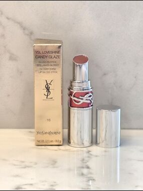 YSL Candy Glaze Lip Gloss Stick Double Care Balm 16 Watermelon High - NEW IN BOX